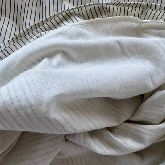 Dissh Ayla Cream Stripe Midi Dress Women’s Size 8 Cotton Summer Coastal Europe - Picture 12 of 15